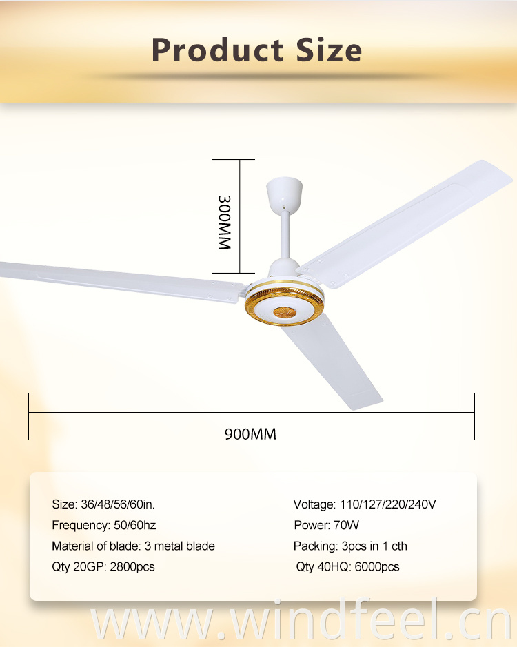 36/48/50/60inch Electrical Ceiling Fan For Free Spare Parts